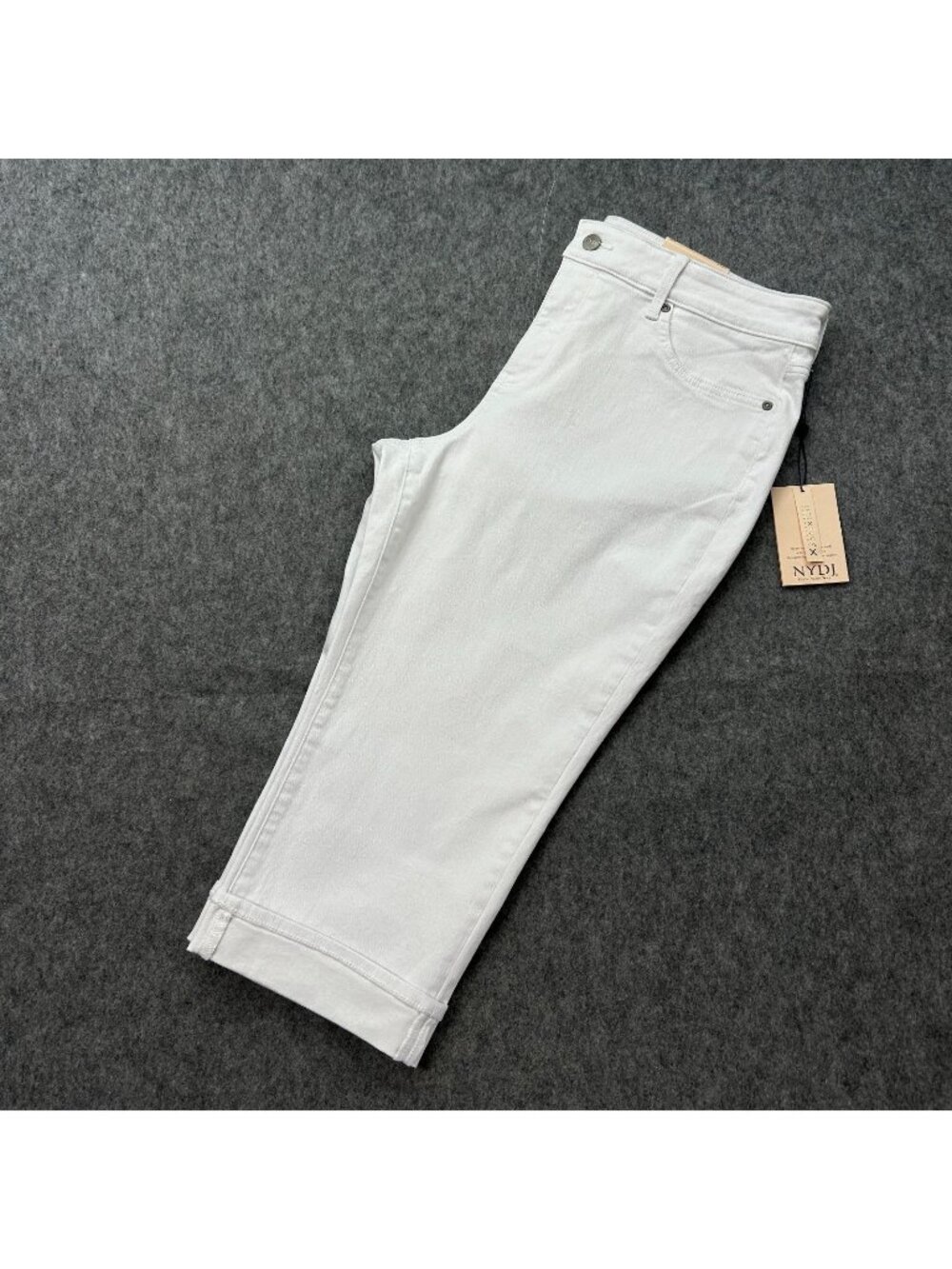 NYDJ Marilyn Cuffed Crop Jeans Women's Size 16 Petite Cool Embrace Denim NWT